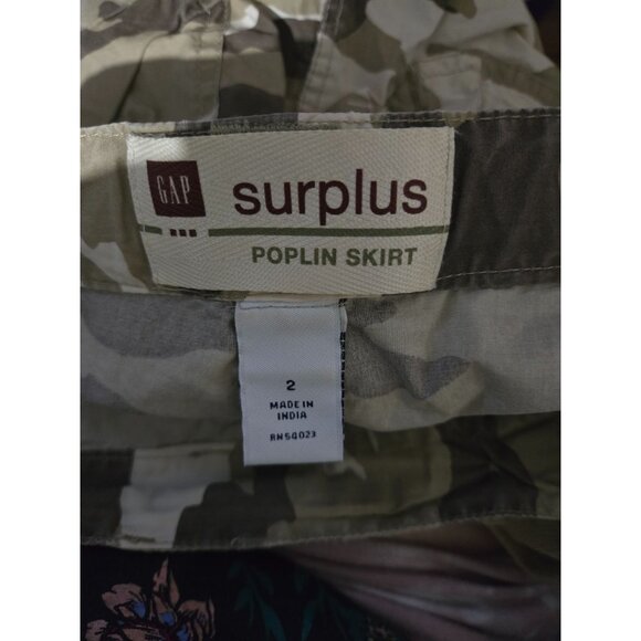 2007 GAP Womens Camo Surplus Poplin Cargo Mini Skirt Size 2 Y2K 2000s Grunge - Picture 5 of 10